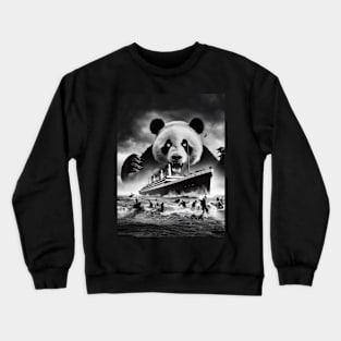 "Pandadoom" : Oceanic Havoc - Pandemonium Strikes at Sea Crewneck Sweatshirt